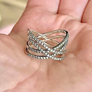 Official Pandora Silver Cosmic Entwined Lines Ring (Winter 2017 Collection)